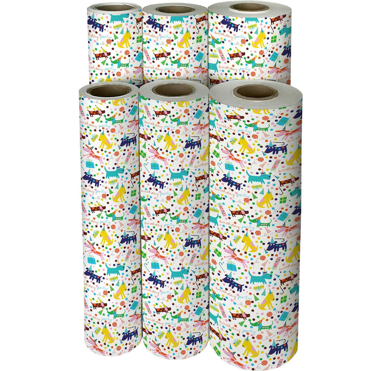 Barkday Dogs Birthday Gift Wrap by Present Paper - Vysn