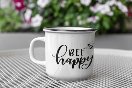 Bee Happy 2 Bumble Bee Mug by WinsterCreations™ Official Store - Vysn