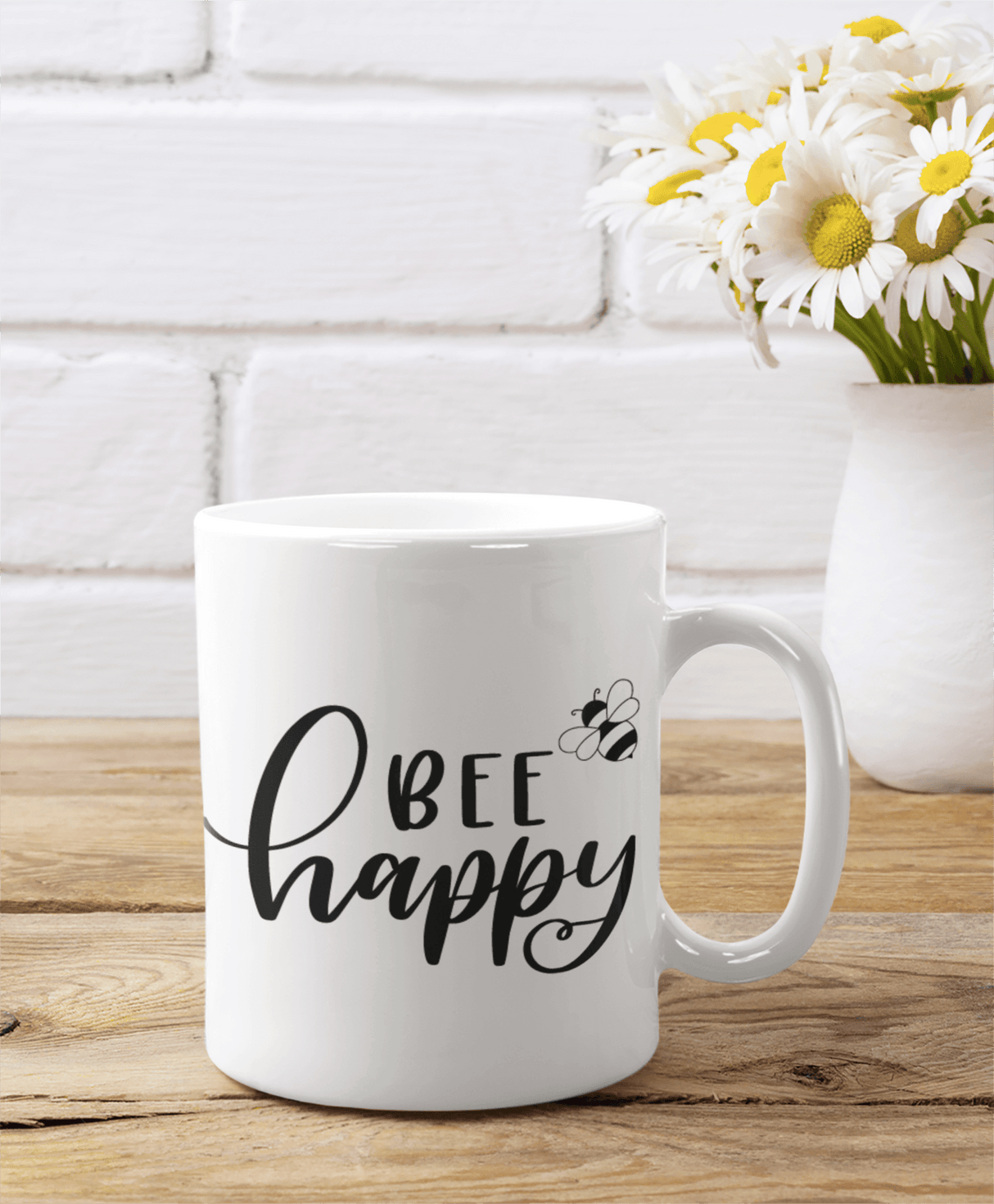 Bee Happy 2 Bumble Bee Mug by WinsterCreations™ Official Store - Vysn