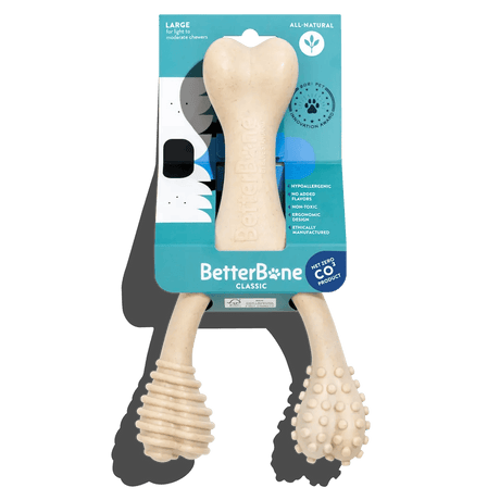 BetterBone CLASSIC | All Natural, Food-Grade, Eco-Friendly Softer Than Nylon Chew Toy by The Better Bone Natural Dog Bone - Vysn