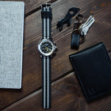 Black & Smoke Bond | Two-Piece NATO® Style by Barton Watch Bands - Vysn