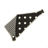 Black Houndstooth Reversible Dog Bandana by Uptown Pups - Vysn