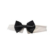 Black Satin Dog Bow Tie by Uptown Pups - Vysn