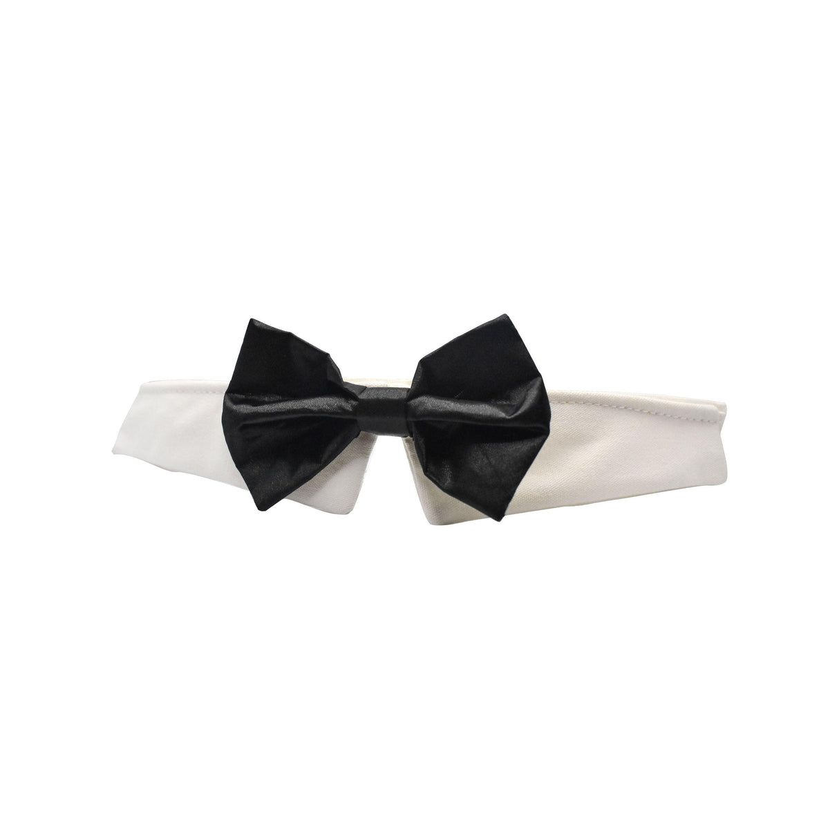 Black Satin Dog Bow Tie by Uptown Pups - Vysn