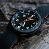 Black Top / Pumpkin Orange Bottom | Elite Silicone by Barton Watch Bands - Vysn