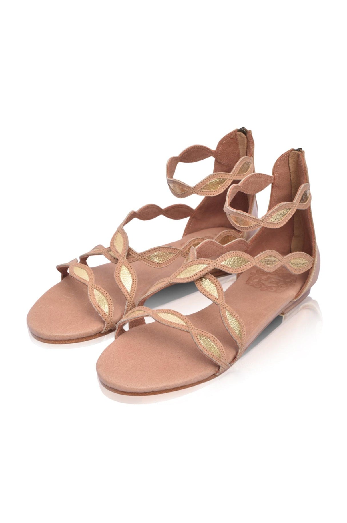 Blossom Leather Sandals by ELF - Vysn