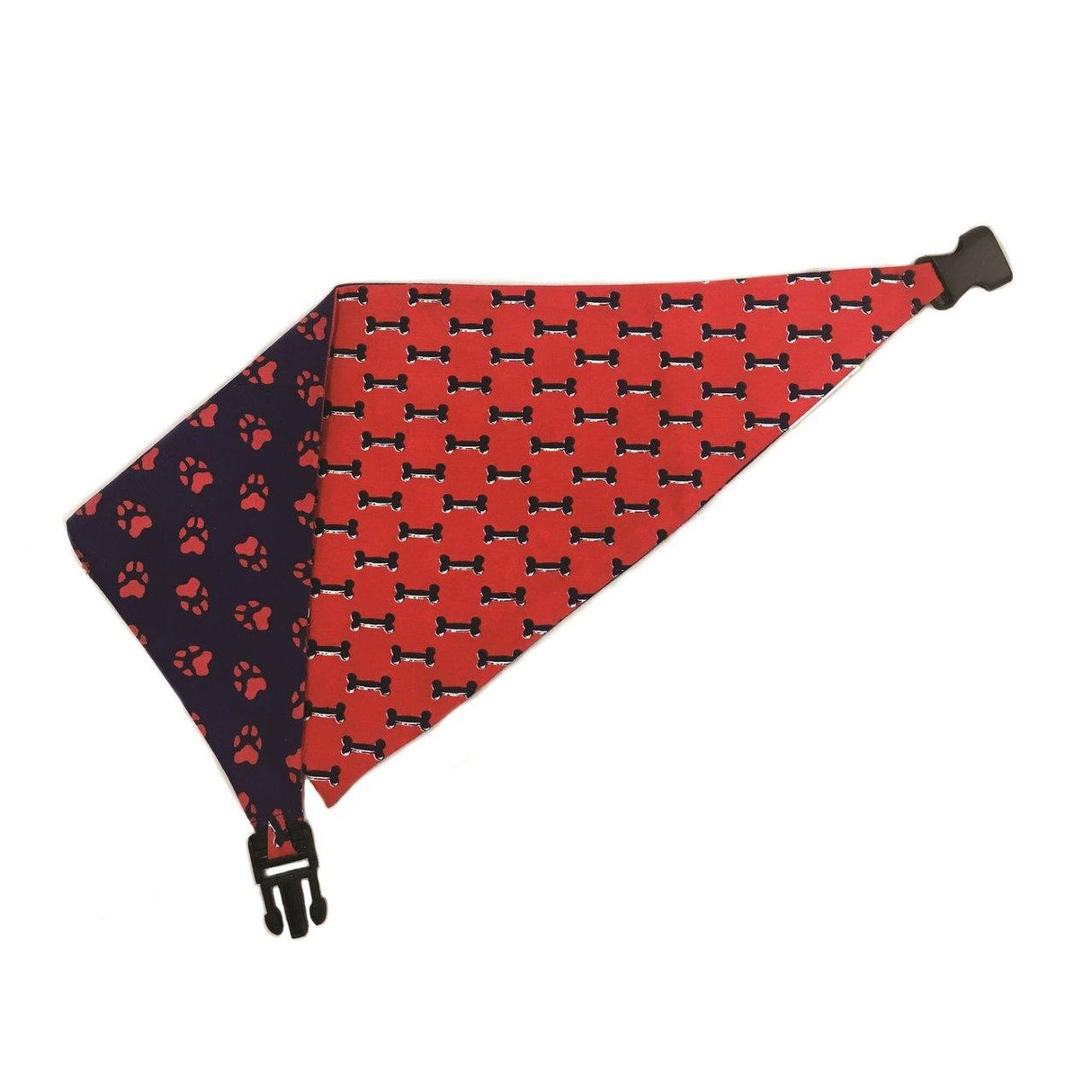 Blue & Red Reversible Dog Bandana by Uptown Pups - Vysn