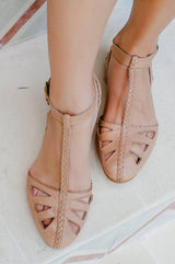 Bounty T-strap Leather Sandals by ELF - Vysn