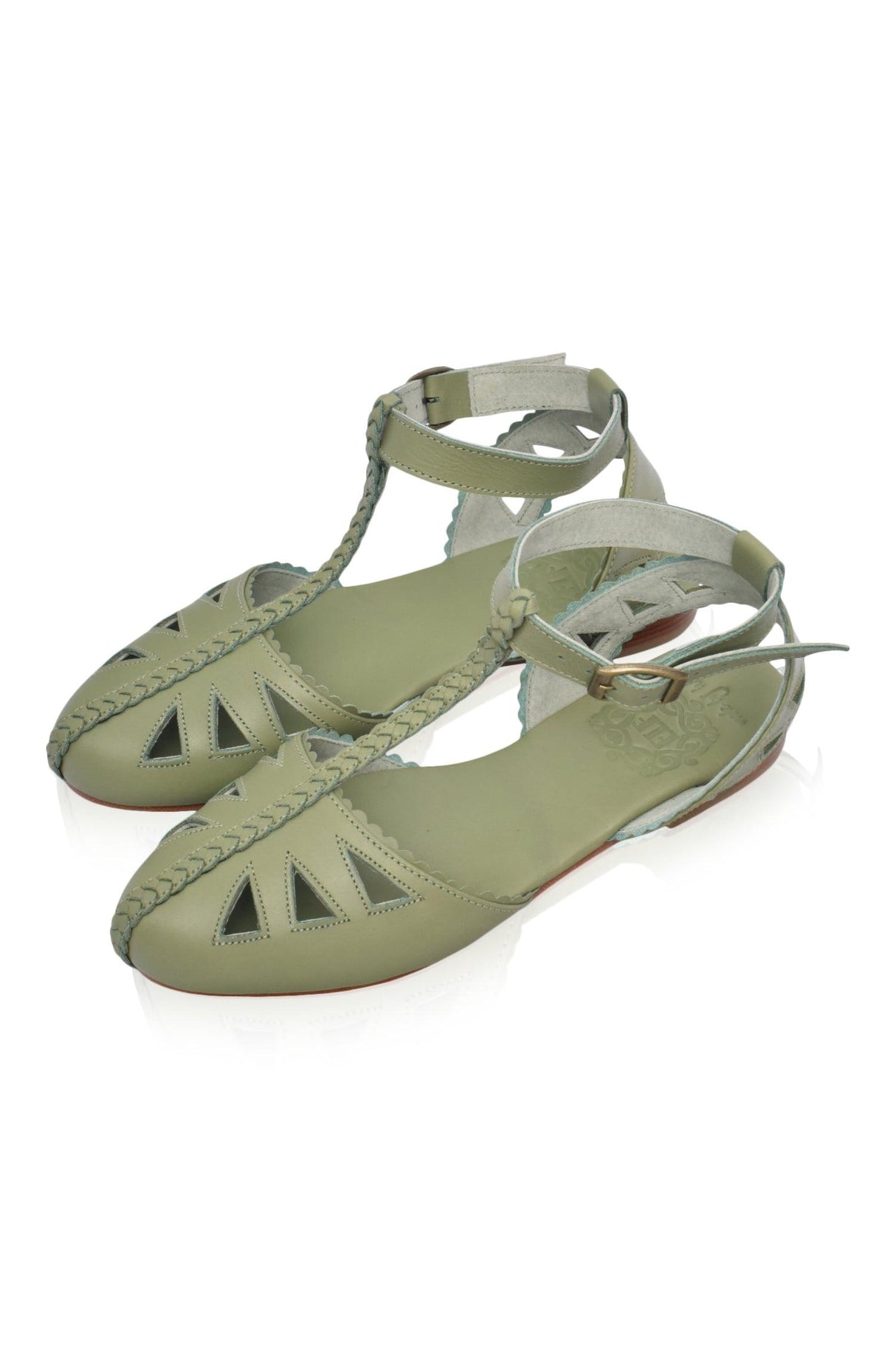 Bounty T-strap Leather Sandals by ELF - Vysn