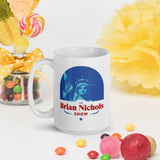 Brian Nichols Show Logo White glossy mug by Proud Libertarian - Vysn