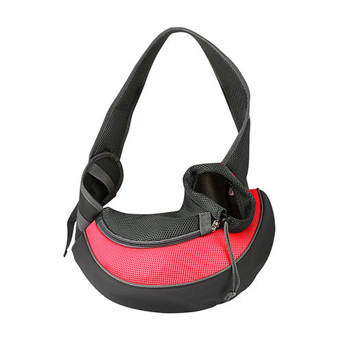 Pet Carrier for Dogs Cats Hand Free Sling Adjustable Padded Strap Tote Bag Breathable Shoulder Bag Carrying Small Dog Cat - Red