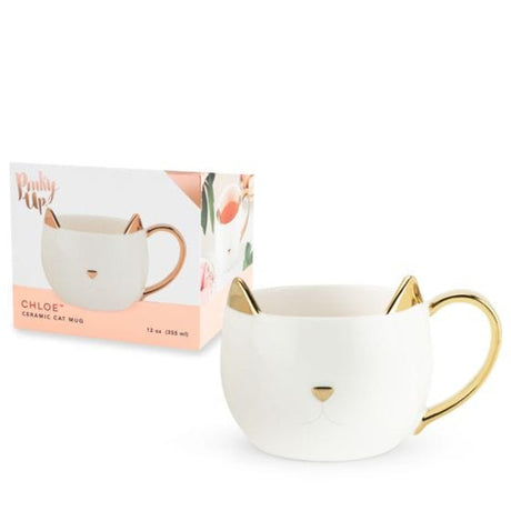 Chloe™ White Cat Mug by Karma Kiss - Vysn