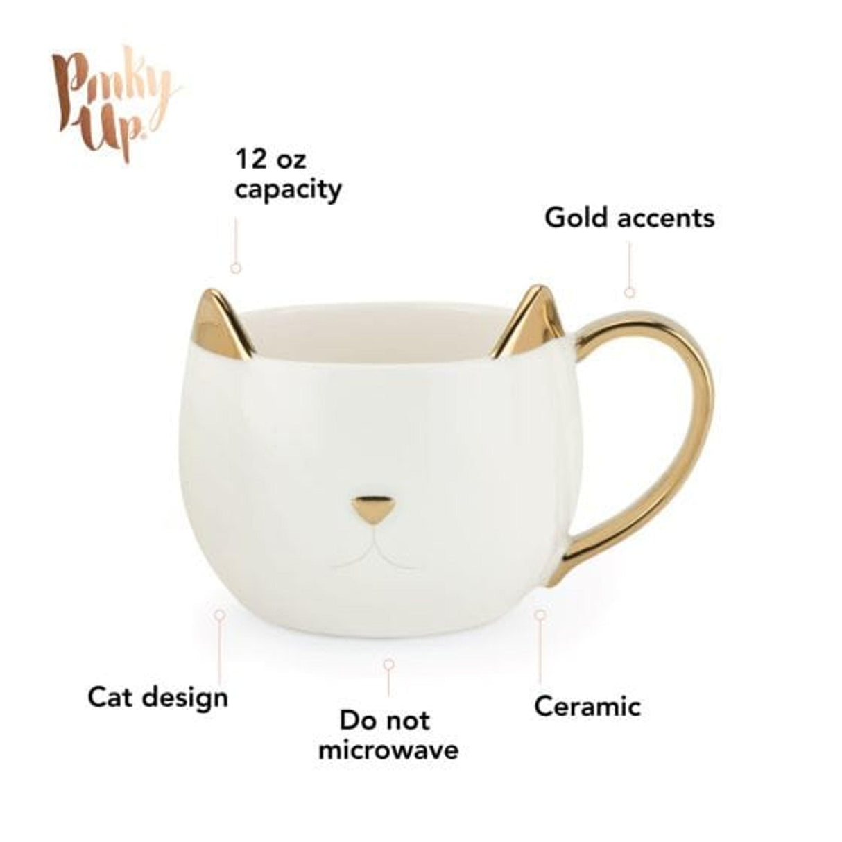 Chloe™ White Cat Mug by Karma Kiss - Vysn