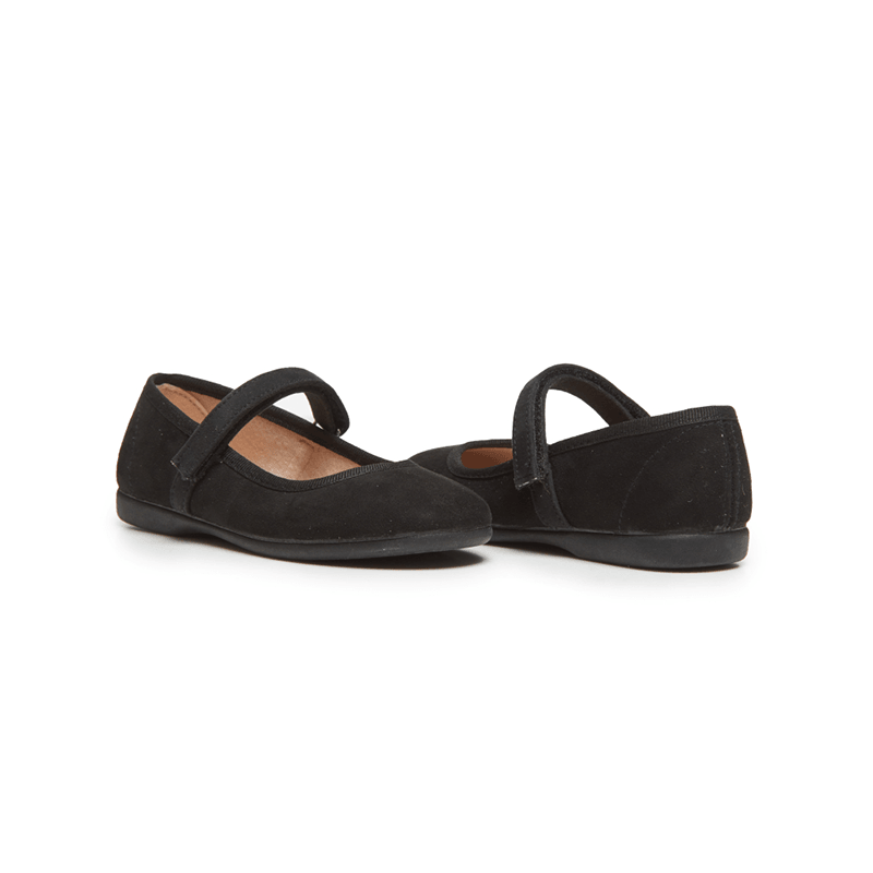 Classic Suede Mary Janes in Black by childrenchic - Vysn