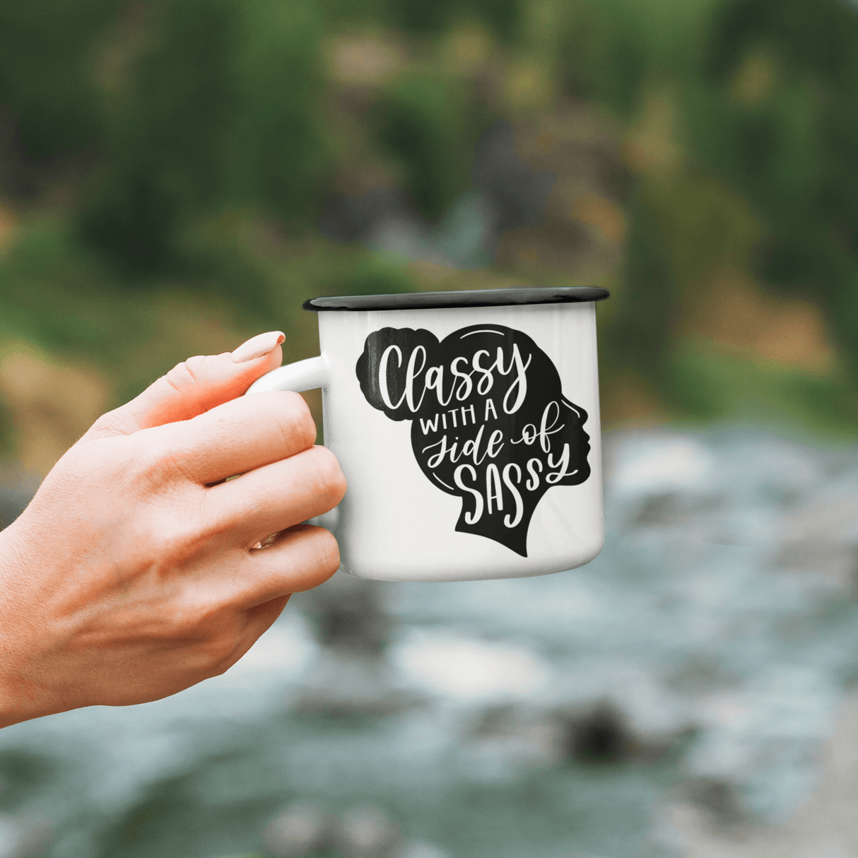 Classy With A Side Of Sassy Sarcastic Mug by WinsterCreations™ Official Store - Vysn