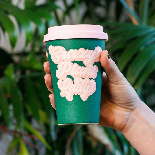 Crazy Plant Lady Bamboo To Go Coffee Travel Cup by The Bullish Store - Vysn