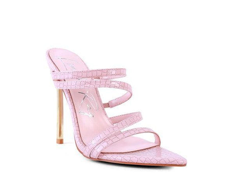 Croc Metal High Heeled Sandals by Blak Wardrob - Vysn