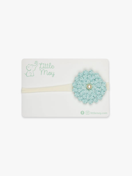 Crochet Flower Headband - Blue by Little Moy - Vysn