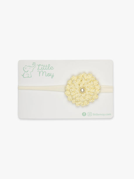 Crochet Flower Headband - Yellow by Little Moy - Vysn