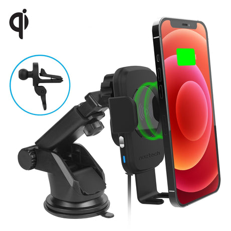 Smart Grip Wireless Charging Car Mount Black - Vysn