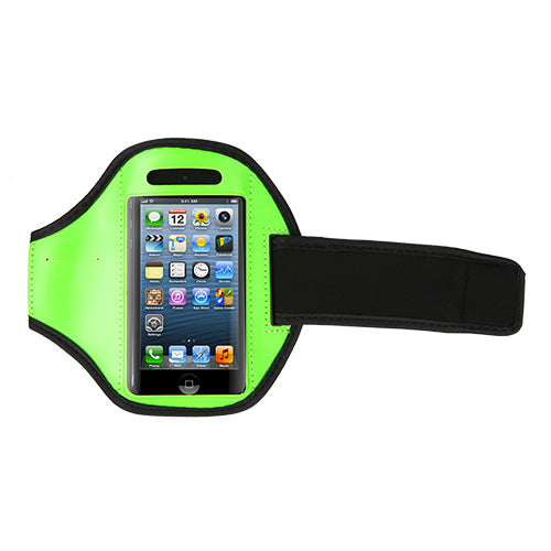 Phone Armband Case Adjustable Sweat-Resistant Armband Phone Holder Fit for iPhone5 Or Cellphones Under 4in For Running Jogging Riding Hiking Gym - Green