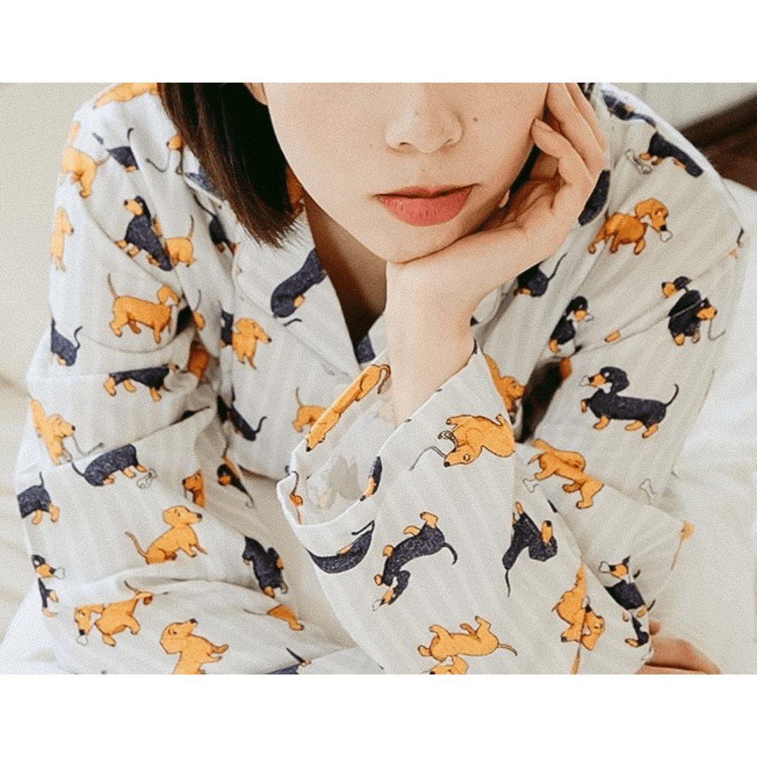 Dachshund Print Pajama Sets For Men and Women by Dach Everywhere - Vysn