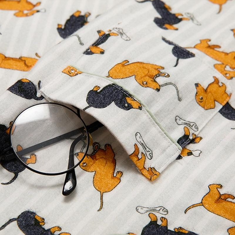 Dachshund Print Pajama Sets For Men and Women by Dach Everywhere - Vysn