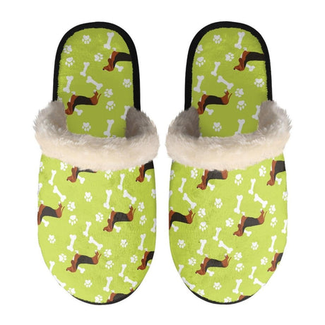 Dachshund Printed Winter Slippers by Dach Everywhere - Vysn