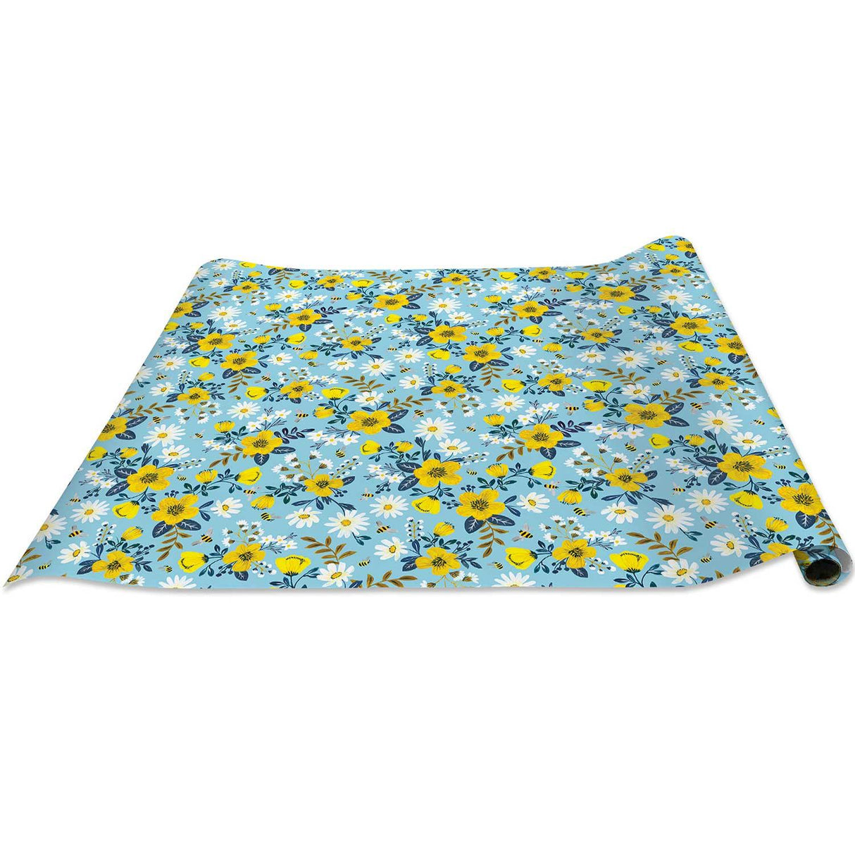 Daisies & Bees Floral Gift Wrap by Present Paper - Vysn