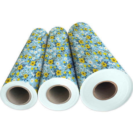 Daisies & Bees Floral Gift Wrap by Present Paper - Vysn