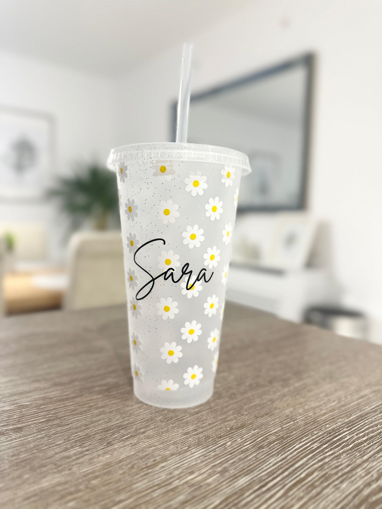 Daisy Tumbler Venti Cold Cup 24oz - With Straw - (Name Can Be Added) by WinsterCreations™ Official Store - Vysn