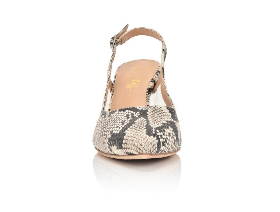 Dance Natural Printed Wild Snake/Clear Mesh by Joan Oloff Shoes - Vysn