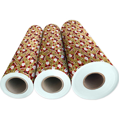 Dancing Santa Christmas Gift Wrap by Present Paper - Vysn