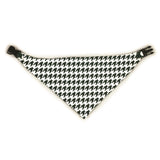 Dark Green Houndstooth Reversible Dog Bandana by Uptown Pups - Vysn