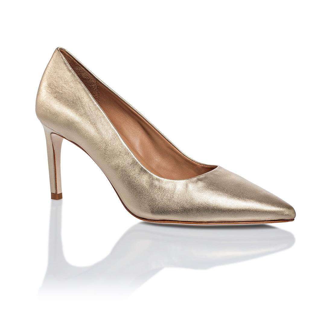 Deborah 2.0 Champagne Gold Metallic by Joan Oloff Shoes - Vysn