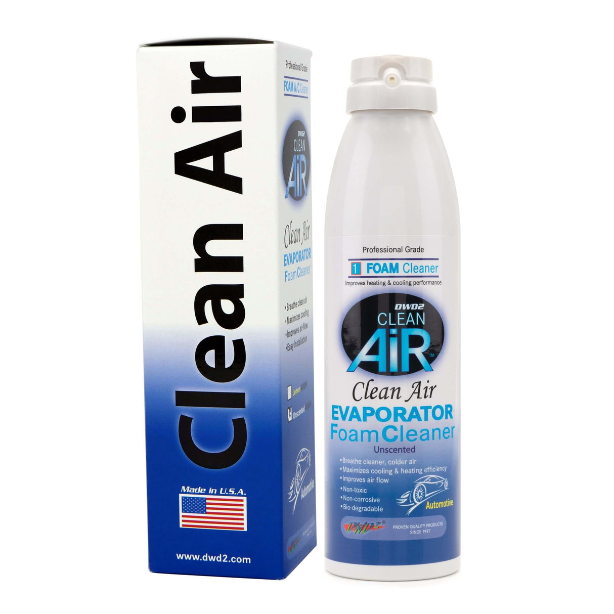 DWD2 Clean AIR® Premium Foaming Automotive Evaporator Coil Cleaner by The DWD2 System, Inc. - Vysn