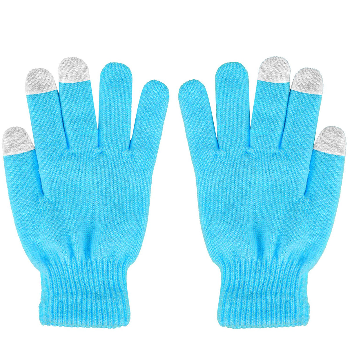 Unisex Winter Knit Gloves Touchscreen Outdoor Windproof Cycling Skiing Warm Gloves - Blue