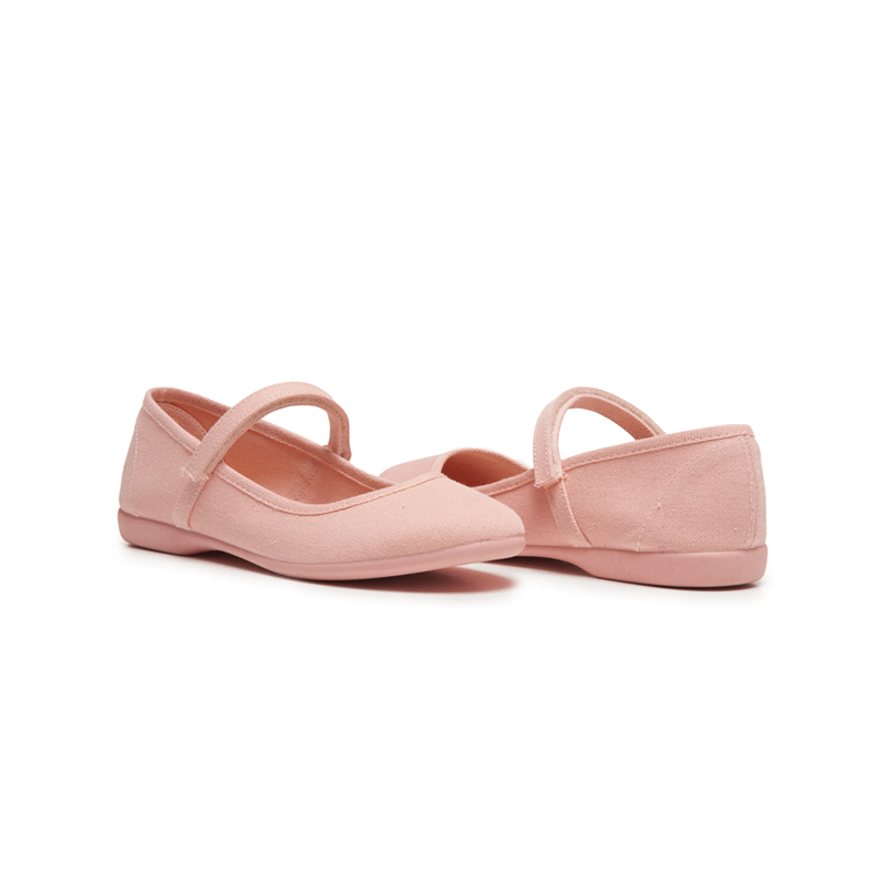 ECO-friendly Classic Canvas Mary Janes in Peach by childrenchic - Vysn