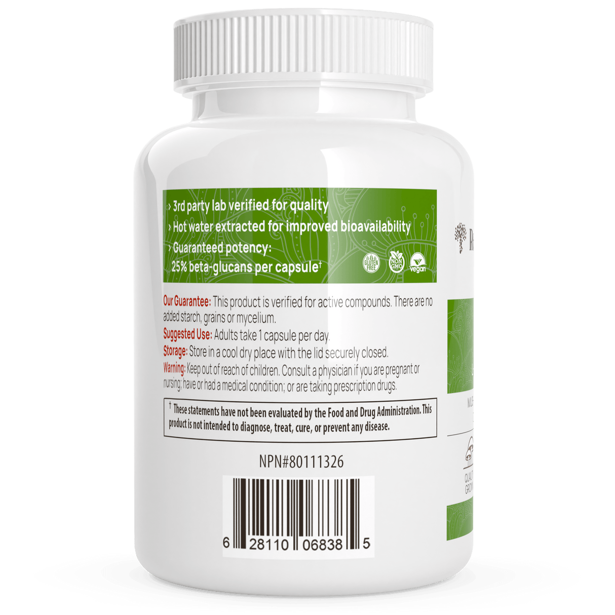 Ergo+ Ergothioneine Supplement by Real Mushrooms - Vysn