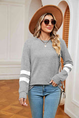 Round Neck Long Sleeve Top