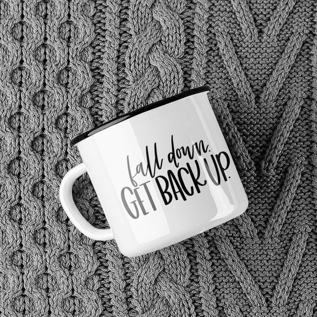 Fall Down Get Back Up Inspirational Mug by WinsterCreations™ Official Store - Vysn