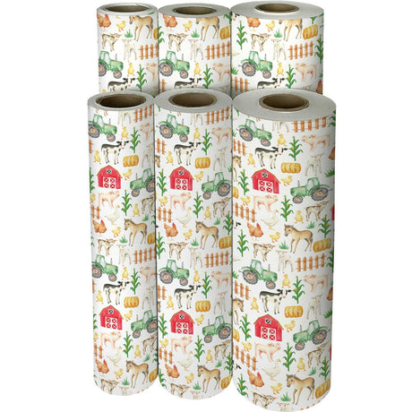 Farm Animals Baby Gift Wrap by Present Paper - Vysn