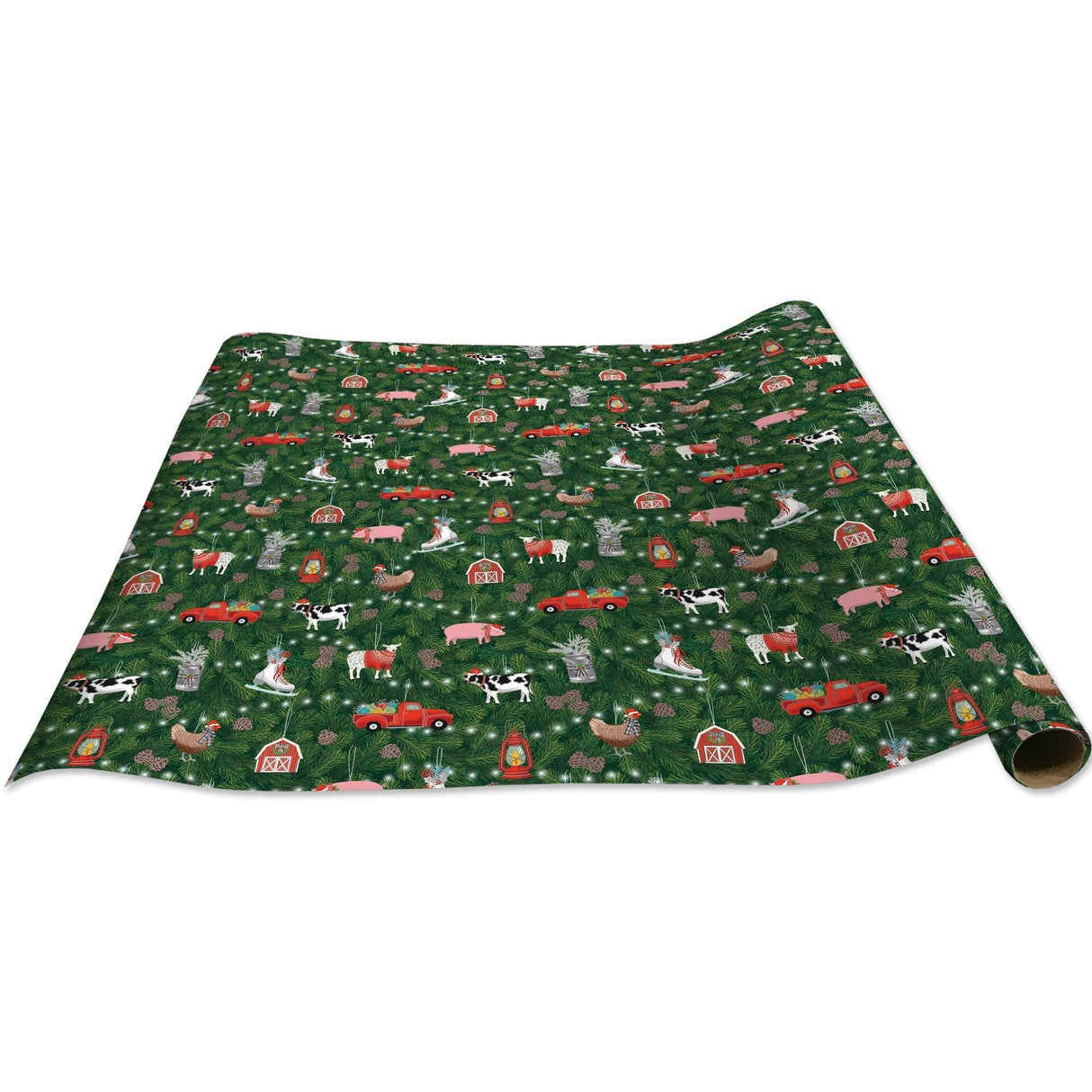 Farm Ornaments Christmas Gift Wrap by Present Paper - Vysn