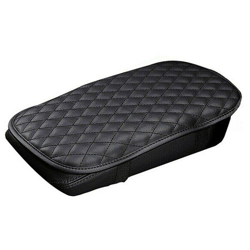 Car Armrest Pad Cover PU Leather Auto Center Console Seat Box Cover Protector Car Accessories Armrest Cushion Pad Fit For Vehicle SUV Truck Car - Black