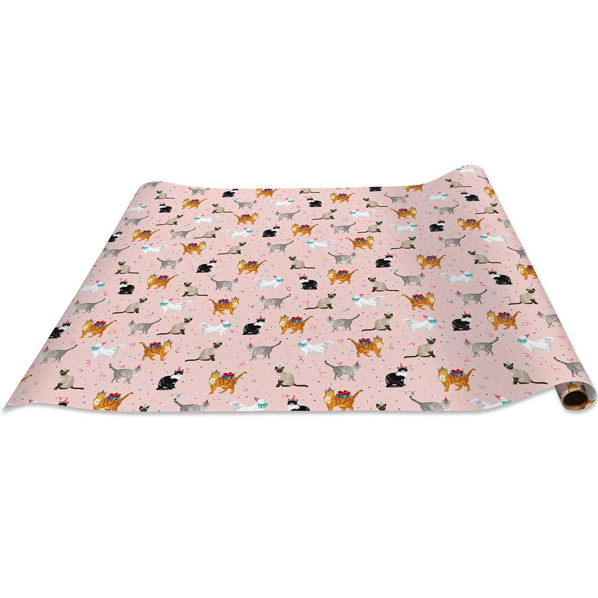 Festive Cats Birthday Gift Wrap by Present Paper - Vysn