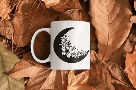 Floral Moon 2 Boho Mug by WinsterCreations™ Official Store - Vysn