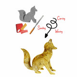 Fox Soapstone Carving Kit: Safe and Fun DIY Craft for Kids and Adults by Brain Tree Games - Jigsaw Puzzles - Vysn