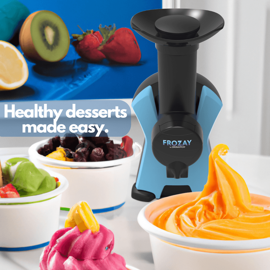 Frozay Soft Serve Frozen Fruit Sorbet Dessert & Ice Cream Maker by Drinkpod - Vysn