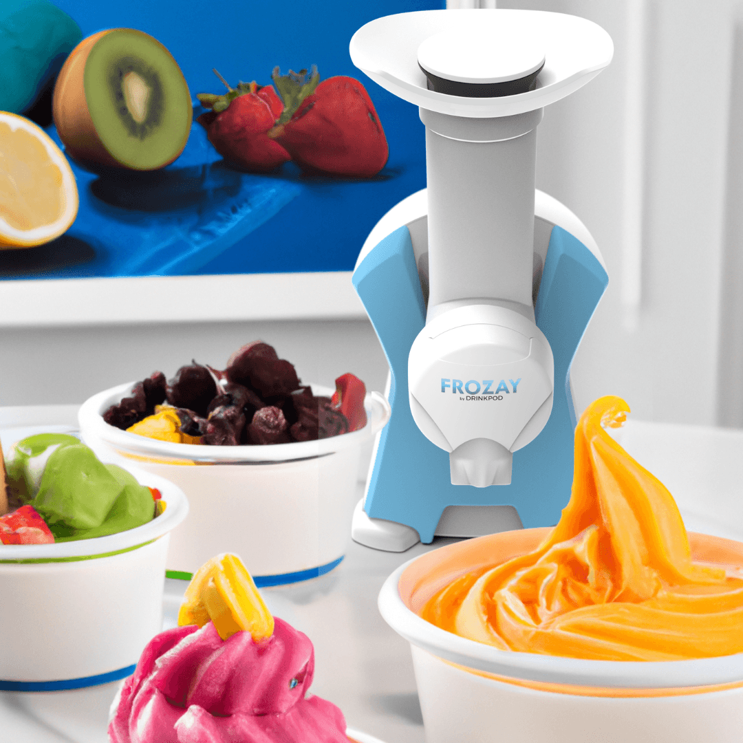 Frozay Soft Serve Frozen Fruit Sorbet Dessert & Ice Cream Maker by Drinkpod - Vysn