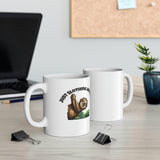 Funny Sloth Just Slothing Around Mug Ceramic Mug 11oz by Js House - Vysn